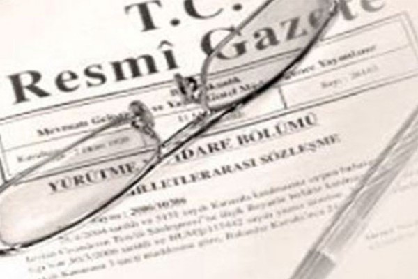 Milletlerarası anlaşma Resmi Gazete’de yayımlandı